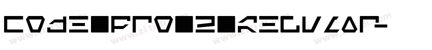 Code Pro 2 Regular字体转换